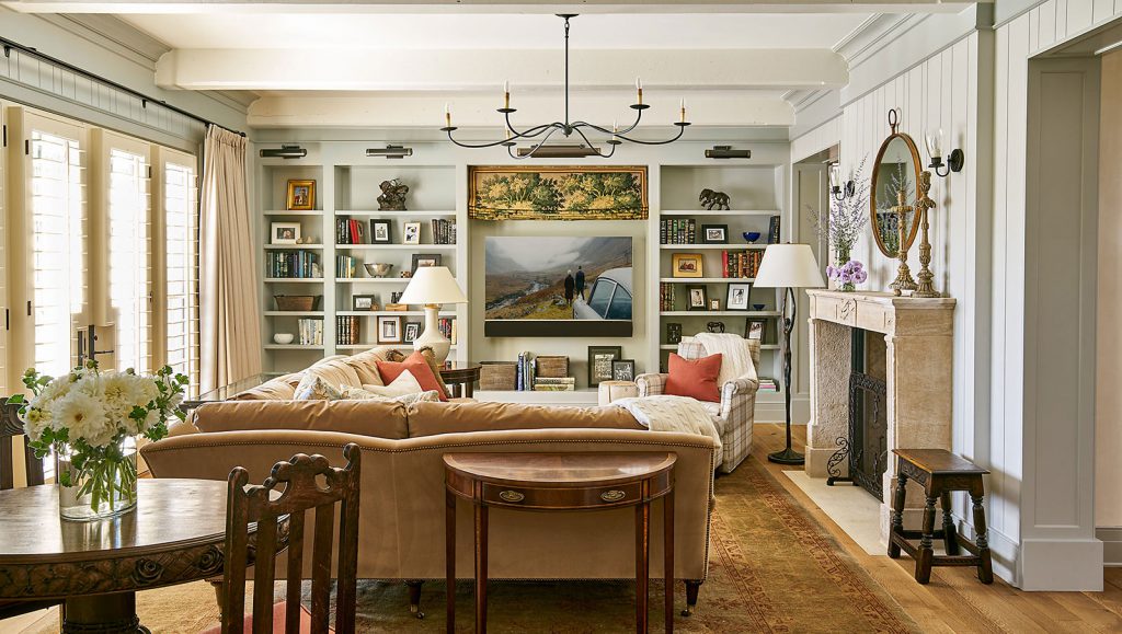 Living room - traditional Cherry Hills Village custom home - KGA Studio Architects