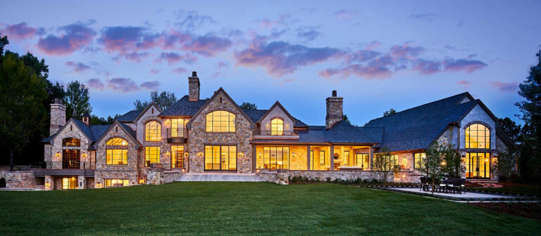 Front elevation of traditional cherry hills village remodel by KGA