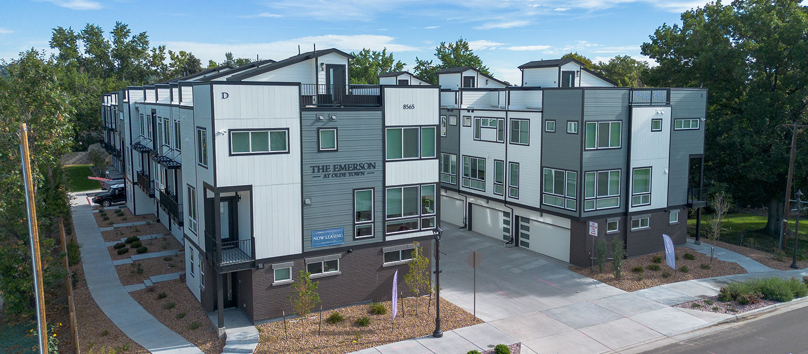 The Emerson at Olde Town. Build to Rent townhomes in Arvada, CO, by KGA Studio Architects.