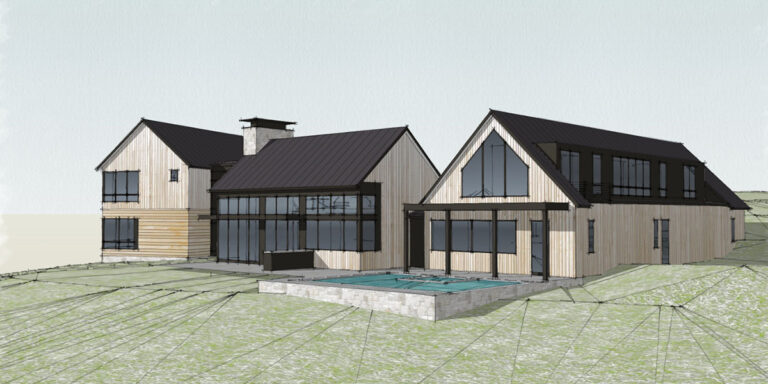 Example of what a home looks like during the schematic design phase.