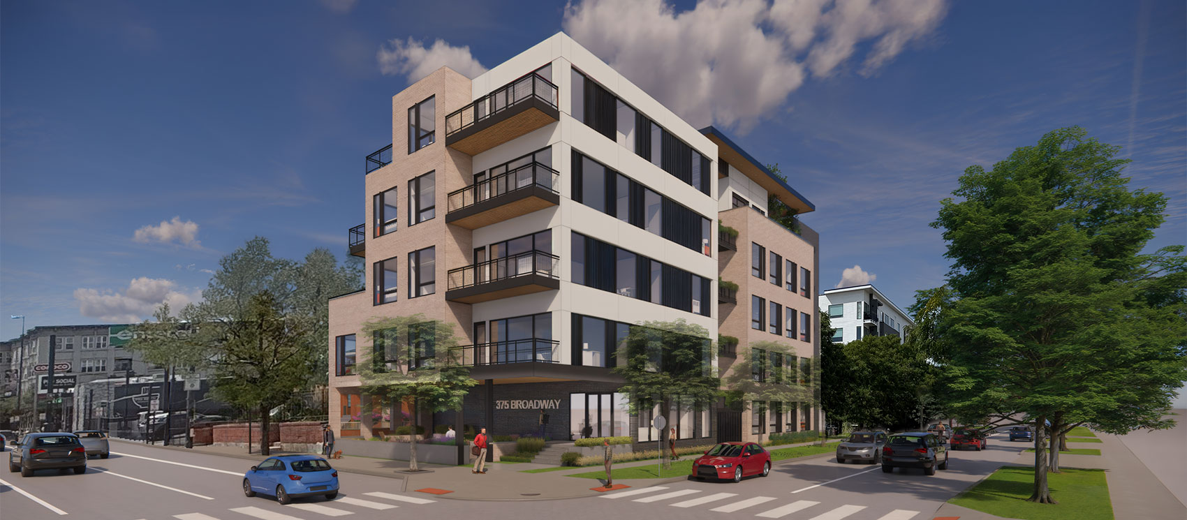 Prototype design for 5-story single-stair apartment building by KGA Studio Architects.